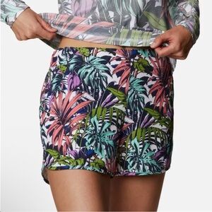 Columbia Tropical Print Board Shorts 🌴 women’s size medium